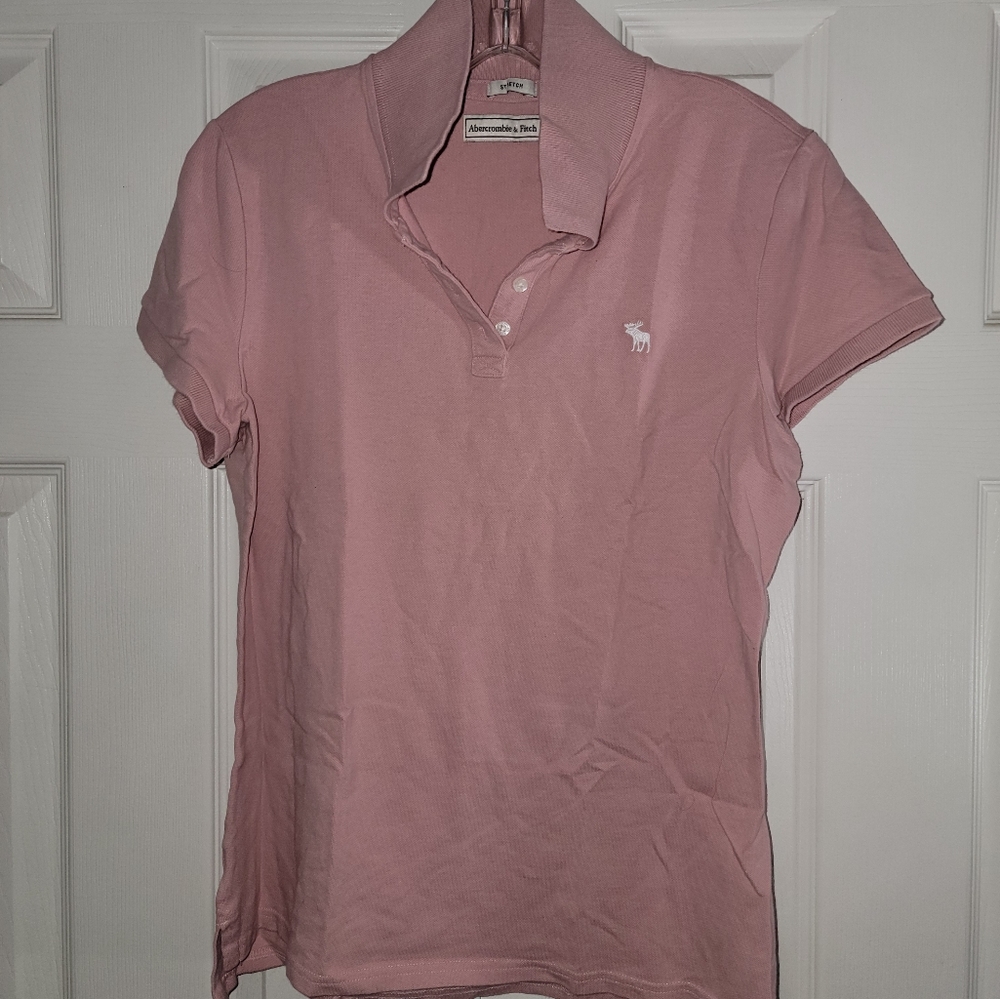 Abercrombie & Fitch | Pink Women's Polo | Size Large | Moose A&F